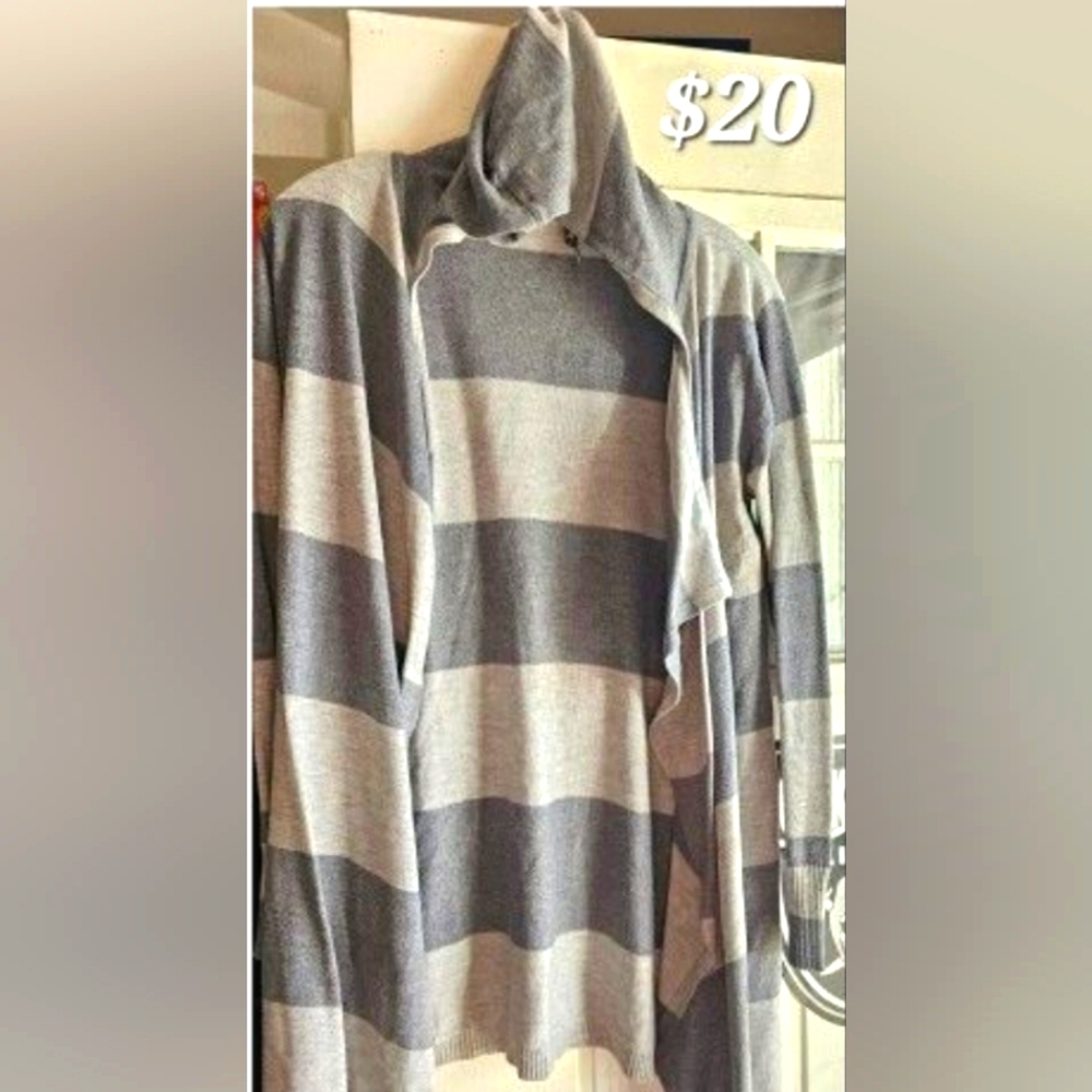 Gray and off white Cardigan